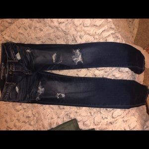 dark wash ripped jeans